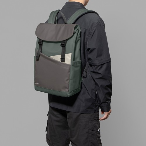 Tomtoc Travel рюкзак Slash-T64 Laptop Backpack 15.6"/18L Grey/Turquoise