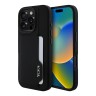 TUMI для iPhone 16 Pro чехол Genuine Leather with Vertical cardslot Hard Black