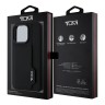 TUMI для iPhone 16 Pro чехол Genuine Leather with Vertical cardslot Hard Black