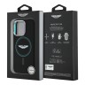 Aston Martin для iPhone 16 Pro чехол Liquid Silicone Green Circle Hard Black (MagSafe)