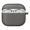 Uniq для Airpods 4 чехол Glase TPU case with carabin Smoke Grey