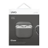 Uniq для Airpods 4 чехол Glase TPU case with carabin Smoke Grey