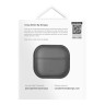 Uniq для Airpods 4 чехол Glase TPU case with carabin Smoke Grey