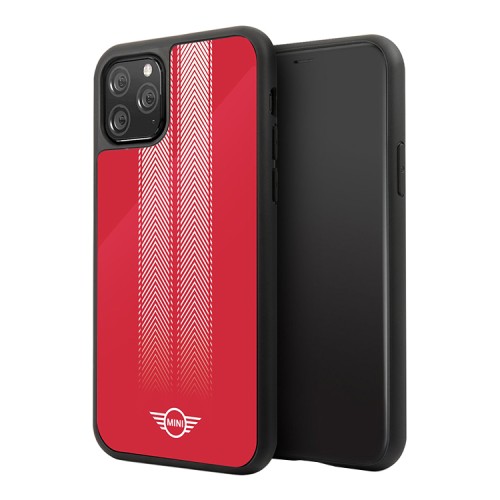 Чехол MINI Tempered glass Tire Marks для iPhone 11 Pro, красный