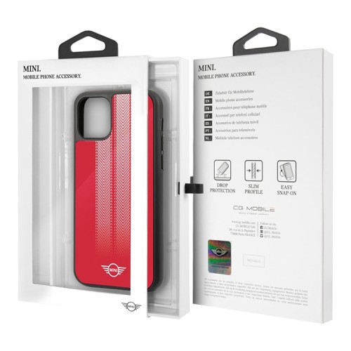 Чехол MINI Tempered glass Tire Marks для iPhone 11 Pro, красный