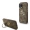 Guess для iPhone 16 чехол PU 4G Big metal logo and Camera Stand Hard Brown