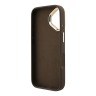 Guess для iPhone 16 чехол PU 4G Big metal logo and Camera Stand Hard Brown