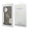Guess для iPhone 16 чехол PU 4G Big metal logo and Camera Stand Hard Brown