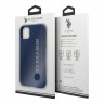 Чехол U.S. Polo Assn. Liquid Silicone Vertical Logo Hard для iPhone 11, синий