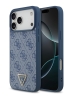 Guess для iPhone 17 Pro Max чехол PU 4G Triangle Diamond metal logo Hard Blue (MagSafe)