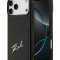 Karl Lagerfeld для iPhone 17 Pro Max чехол PU Signature logo with Cardslot Hard Black