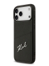 Karl Lagerfeld для iPhone 17 Pro Max чехол PU Signature logo with Cardslot Hard Black