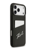 Karl Lagerfeld для iPhone 17 Pro Max чехол PU Signature logo with Cardslot Hard Black