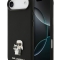 Karl Lagerfeld для iPhone Air чехол Liquid silicone NFT Karl & Choupette Metal pin & Camera Hard Black