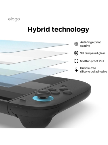 Elago для Nintendo Switch 2 стекло Tempered Glass Clear (+installer Pro)