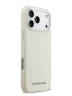 Karl Lagerfeld для iPhone 17 Pro Max чехол PU Full Wrapped Repeated logo Metal Cam Hard Beige (MagSafe)