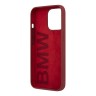 Чехол BMW Signature Liquid Silicone Laser logo для iPhone 13 Pro Max, красный