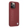 Чехол BMW Signature Liquid Silicone Laser logo для iPhone 13 Pro Max, красный