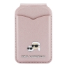 Karl Lagerfeldd картхолдер бумажник-стенд Wallet MagSafe Cardslot Stand with Mirror Saffiano NFT K&C metal Pink