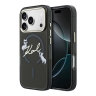 Karl Lagerfeld для iPhone 17 Pro Max чехол IML NFT Choupettes Script logo Metal Cam Black (MagSafe)