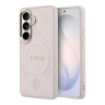 Guess для Galaxy S26 чехол PU Saffiano Peony Metal logo & Camera Hard Pink (MagSafe)