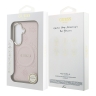 Guess для Galaxy S26 чехол PU Saffiano Peony Metal logo & Camera Hard Pink (MagSafe)
