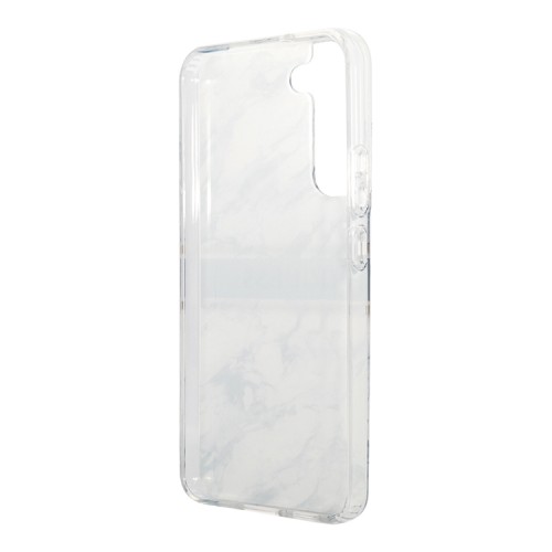 Чехол Guess Marble with Gold stripe Hard для Galaxy S22 Plus, синий