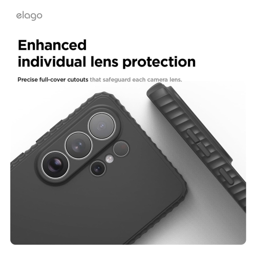 Elago для Galaxy S26 Ultra чехол Magnetic Ridge Silicone Black (MagSafe)