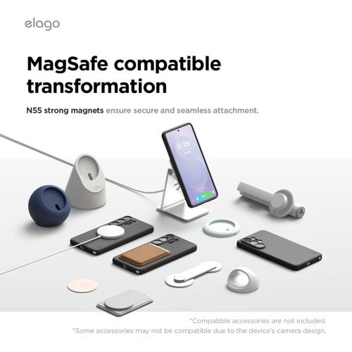 Elago для Galaxy S26 Ultra чехол Magnetic Ridge Silicone Black (MagSafe)