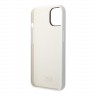 Чехол Lagerfeld Liquid silicone Karl & Choupette Hard для iPhone 14, белый