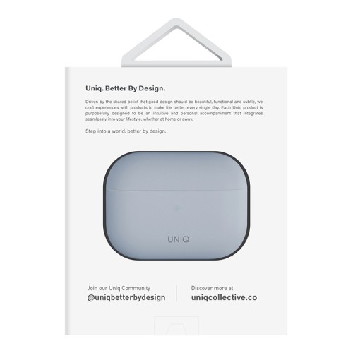 Чехол Uniq LINO Liquid silicone для AirPods Pro 2, голубой
