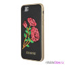 Чехол Guess Flower desire Hard Embroidered roses для iPhone 7/8/SE 2020, черный