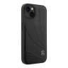 Кожаный чехол Mercedes Leather Wave III Hard для iPhone 14 Plus, черный
