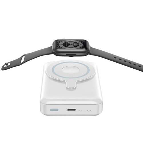 EnergEA АКБ Bazic GoPower 10K, 10000W Magnetic wireless 15W USB-C 20W +Watch charger White