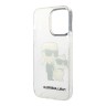 Lagerfeld для iPhone 15 Pro чехол PC/TPU NFT Karl & Choupette Hard Glitter Transparent