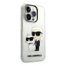 Lagerfeld для iPhone 15 Pro чехол PC/TPU NFT Karl & Choupette Hard Glitter Transparent