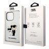 Lagerfeld для iPhone 15 Pro чехол PC/TPU NFT Karl & Choupette Hard Glitter Transparent