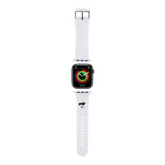 Karl Lagerfeld для Apple Watch 49-46-45-44 mm ремешок 3D Rubber NFT Choupette head White