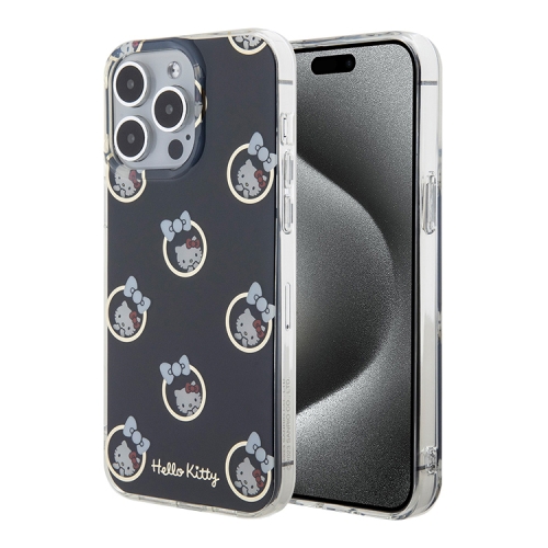 Hello Kitty для iPhone 15 Pro Max чехол PC/TPU Kitty in Bubbles Hard Black