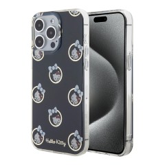 Hello Kitty для iPhone 15 Pro Max чехол PC/TPU Kitty in Bubbles Hard Black