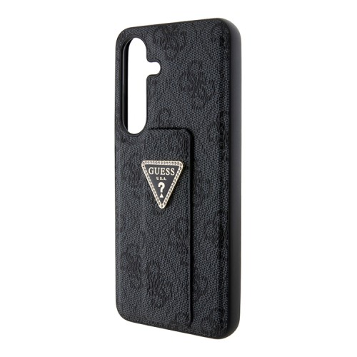 Guess для Galaxy S24 чехол GripStand PU 4G with Triangle Diamond metal logo Hard Black