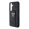 Guess для Galaxy S24 чехол GripStand PU 4G with Triangle Diamond metal logo Hard Black