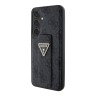 Guess для Galaxy S24 чехол GripStand PU 4G with Triangle Diamond metal logo Hard Black