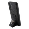 Guess для Galaxy S24 чехол GripStand PU 4G with Triangle Diamond metal logo Hard Black