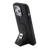 Karl Lagerfeld для iPhone 14 Pro чехол GripStand PU Saffiano NFT Karl Ikonik metal Hard Black