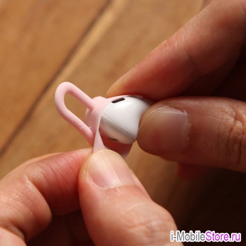 Крепление на ухо Elago Earpad для AirPods 1/2, розовый (2 пары)