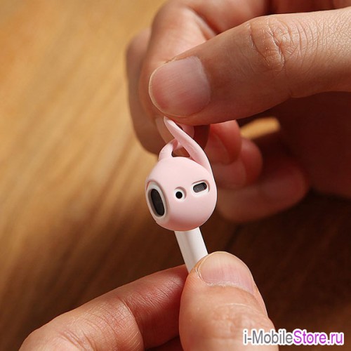 Крепление на ухо Elago Earpad для AirPods 1/2, розовый (2 пары)