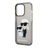 Lagerfeld для iPhone 14 Pro Max чехол PC/TPU NFT Karl & Choupette Hard Translucent Black
