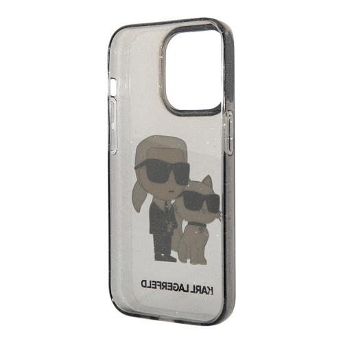 Lagerfeld для iPhone 14 Pro Max чехол PC/TPU NFT Karl & Choupette Hard Translucent Black