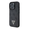 Guess для iPhone 16 Pro Max чехол со шнурком Crossbody PU кожа 4G Triangle Diamond logo Black